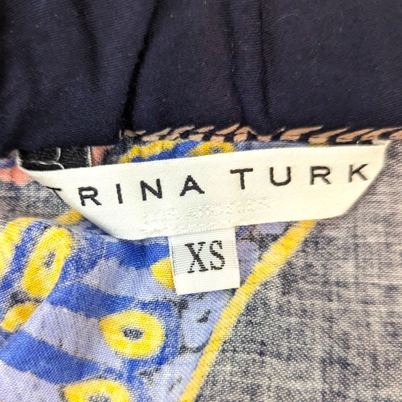 Trina Turk Welton Butterfly Off The Shoulder Dress Womens XS Black Shift Resort - Picture 7 of 12